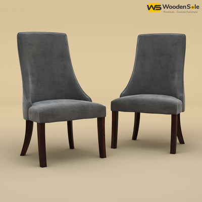 Dublin Dining Chairs - Set of 2 (Velvet, Charcoal Gray)