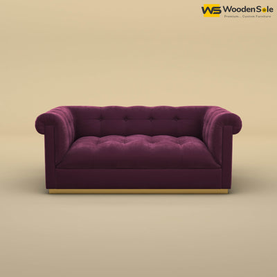 Morrison 2 Seater Fabric Sofa (Velvet, Dark Purple)