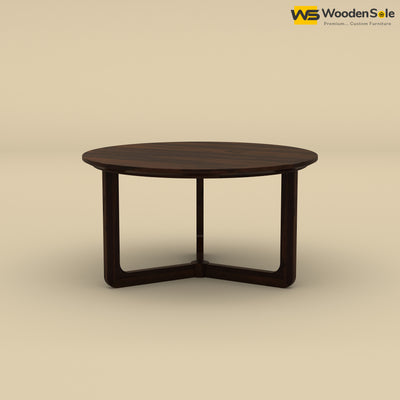 Trayo Round Coffee Table (Walnut Finish)