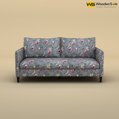 Citron 3 Seater Fabric Sofa (Cotton, Floral Printed)