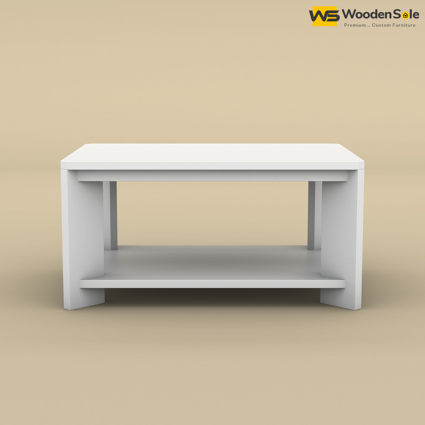 Wooden Coffee Table (White Finish)