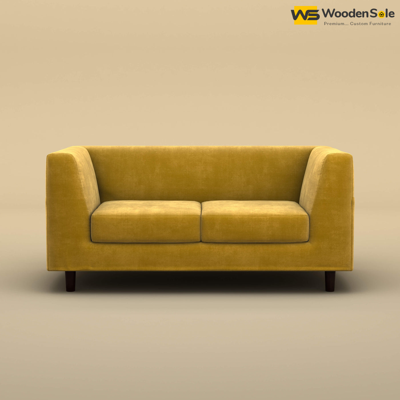 Hardik Loveseat (Velvet, Mustard Yellow)