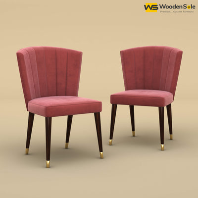 Julia Dining Chairs - Set of 2 (Velvet, Pink)