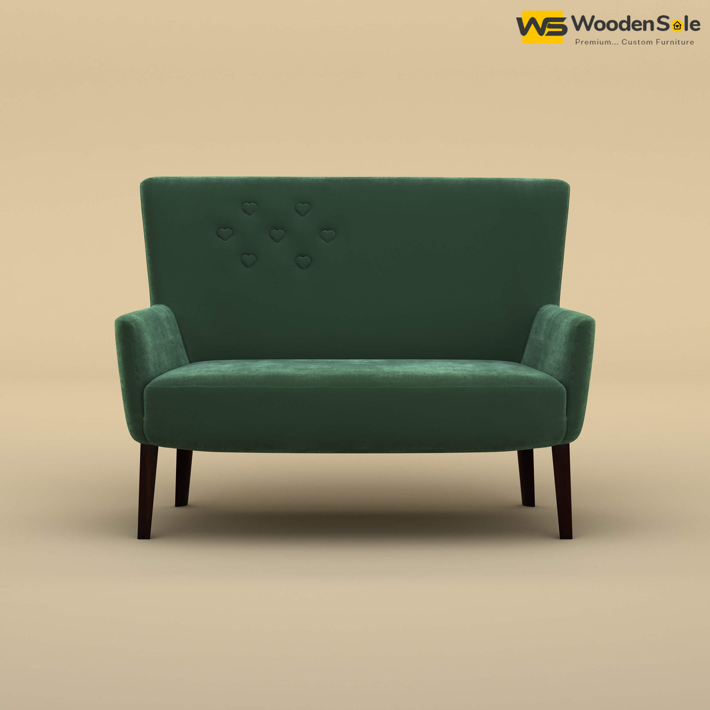 Dil Loveseat (Velvet, Forest Green)