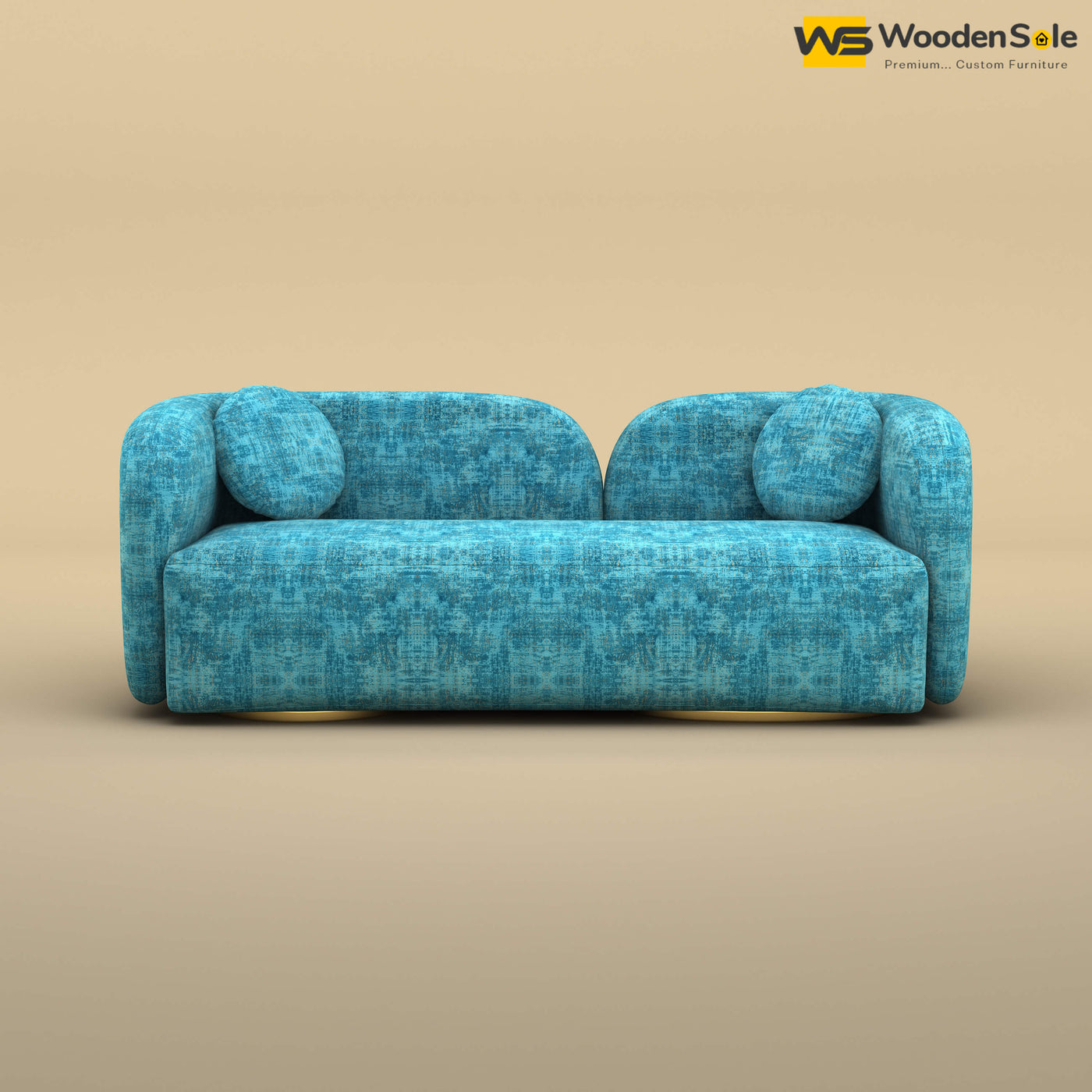 Oslo 3 Seater Interior Sofa (Cotton, Teal Blue)