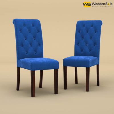 Elliot Dining Chairs - Set of 2 (Velvet, Royal Blue)