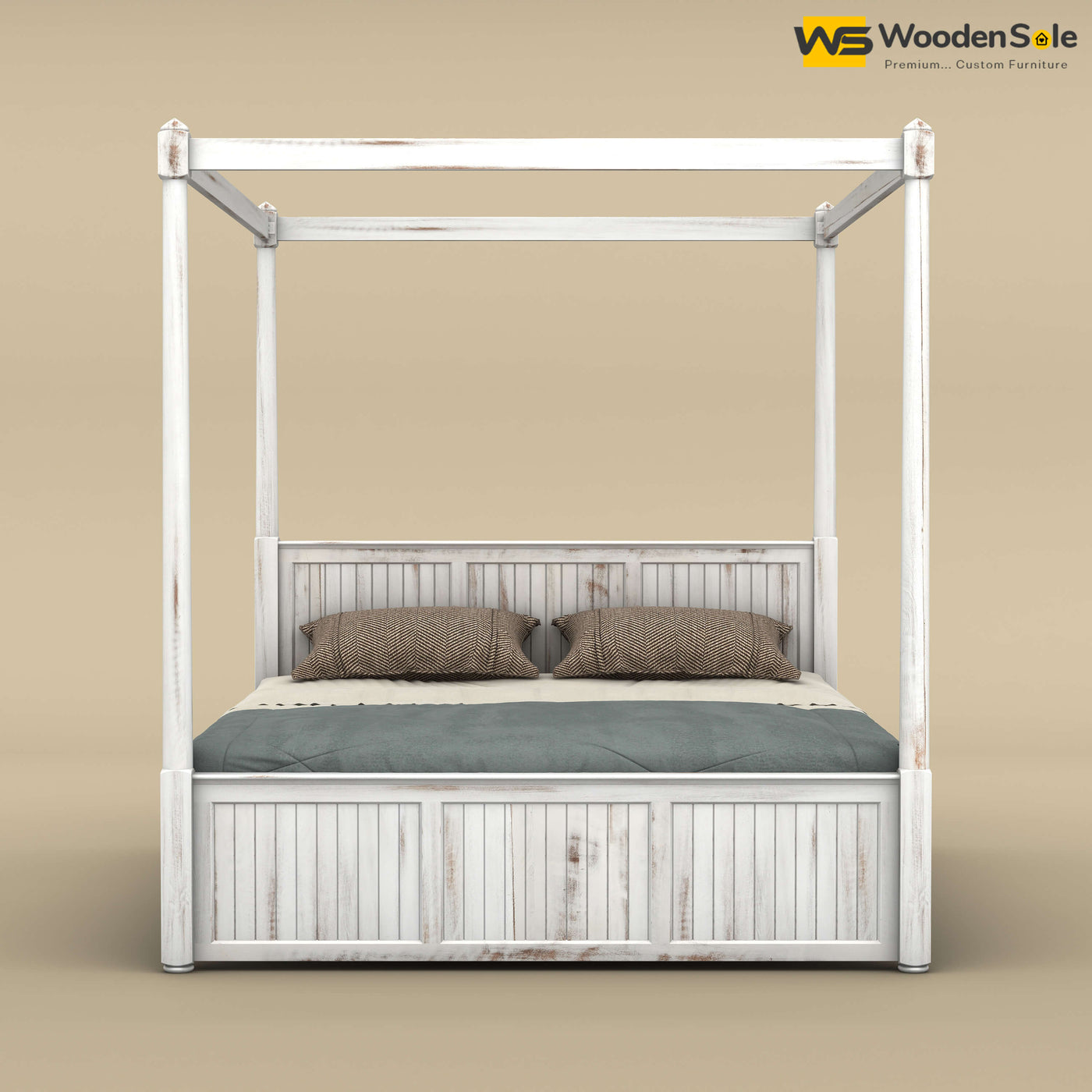 Angelo Poster Bed (King Size, Distress Finish)