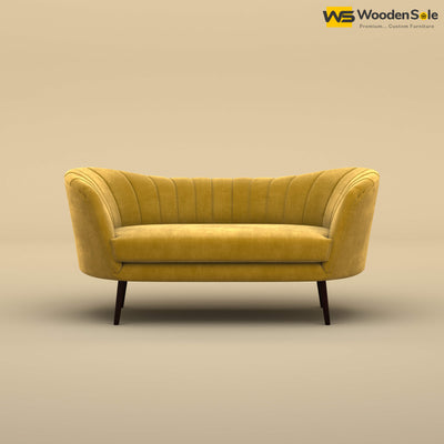 Kiara Chaise Lounge (Velvet, Mustard Yellow)