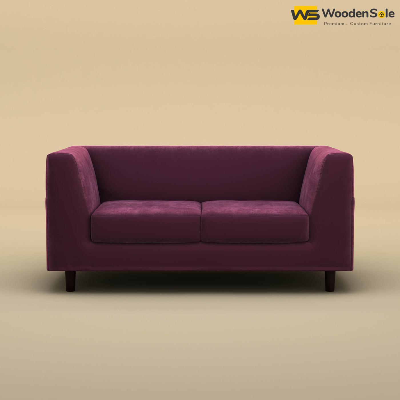 Hardik Loveseat (Velvet, Dark Purple)