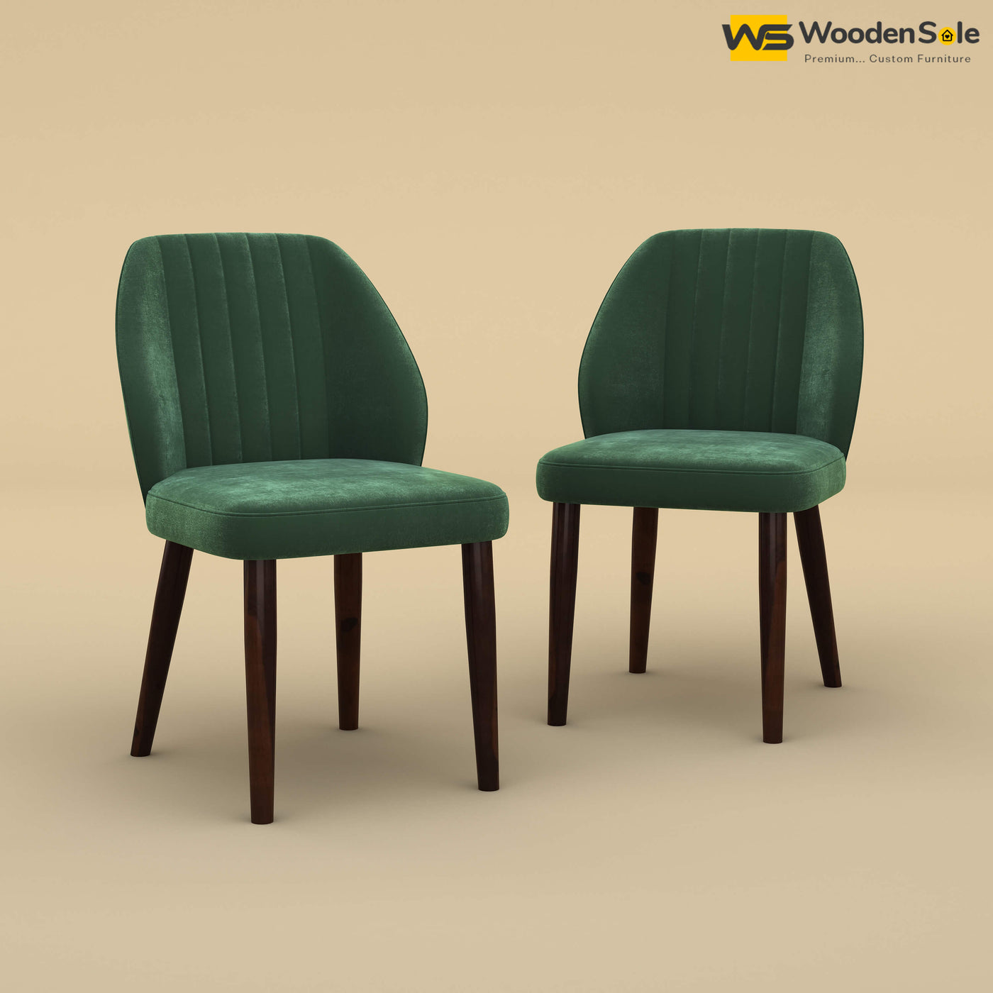 Norway Dining Chairs - Set of 2 (Velvet, Forest Green)