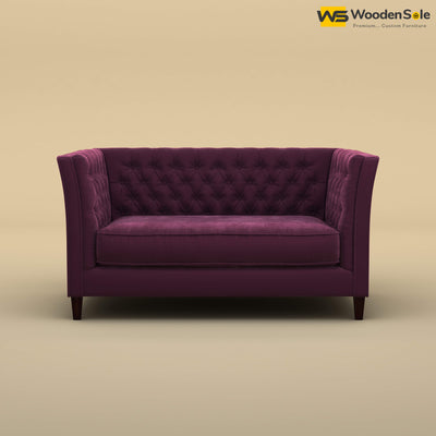 Divit Loveseat (Velvet, Dark Purple)