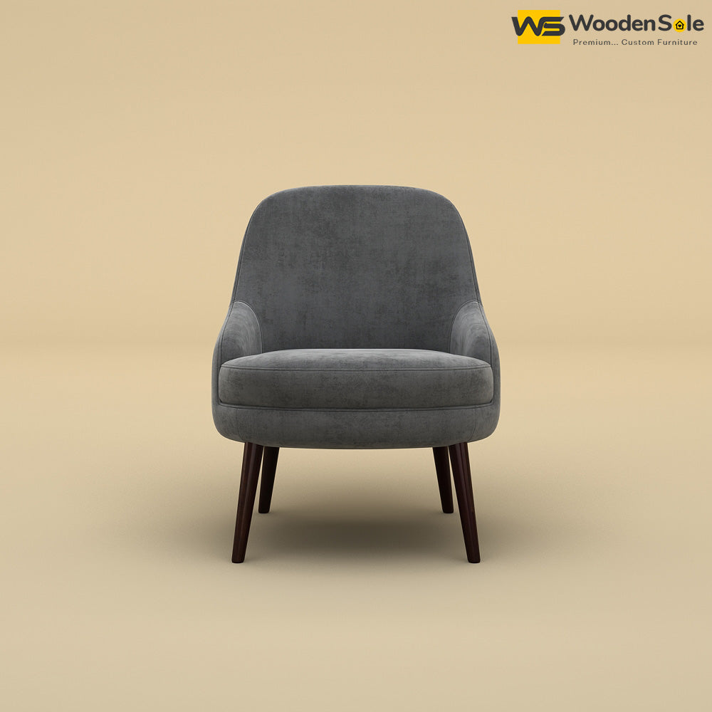 Lawson Lounge Chair (Velvet, Charcoal Gray)