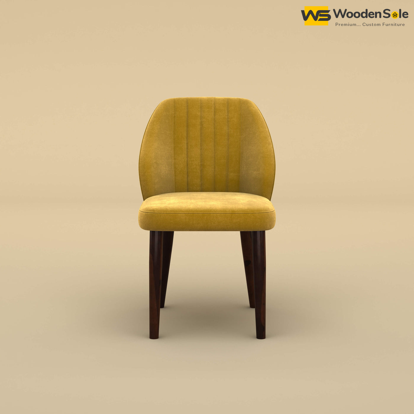 Norway Dining Chair (Velvet, Mustard Yellow)