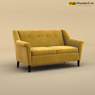 Ojas Loveseat (Velvet, Mustard Yellow)