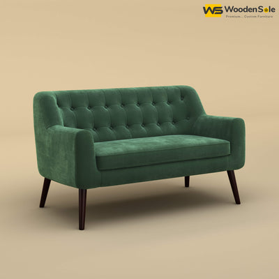 Viraj Loveseat Sofa (Velvet, Forest Green)