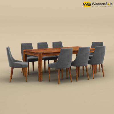 Ashley 8 Seater Dining Table Set (Honey Finish)