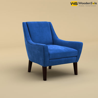 Oscar Lounge Chair (Velvet, Royal Blue)