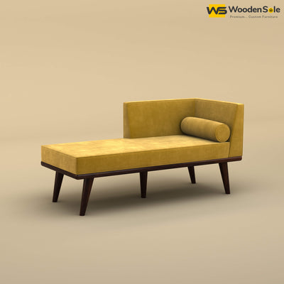 Sheher Chaise Lounge (Velvet, Mustard Yellow)