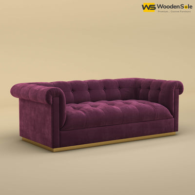 Morrison 3 Seater Fabric Sofa (Velvet, Dark Purple)