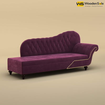 Royal Chaise Lounge (Velvet, Dark Purple)