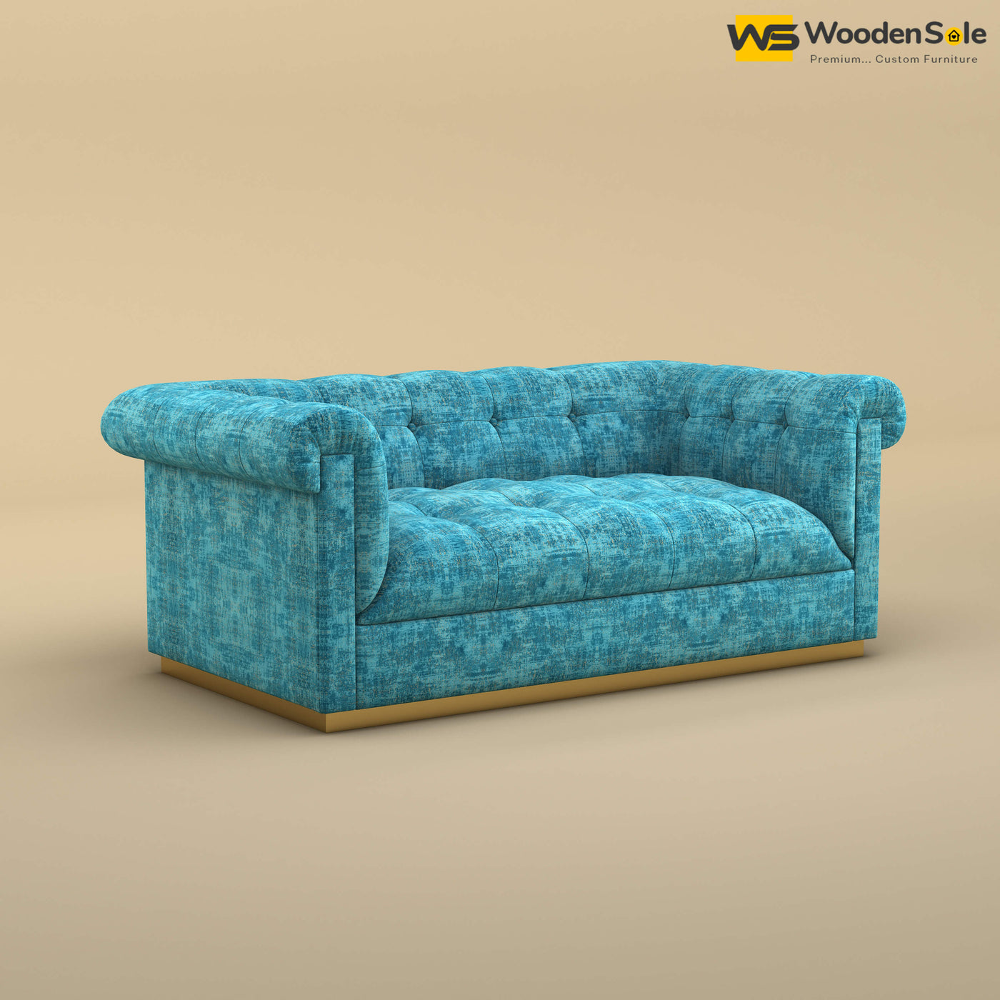 Morrison 2 Seater Fabric Sofa (Cotton, Teal Blue)