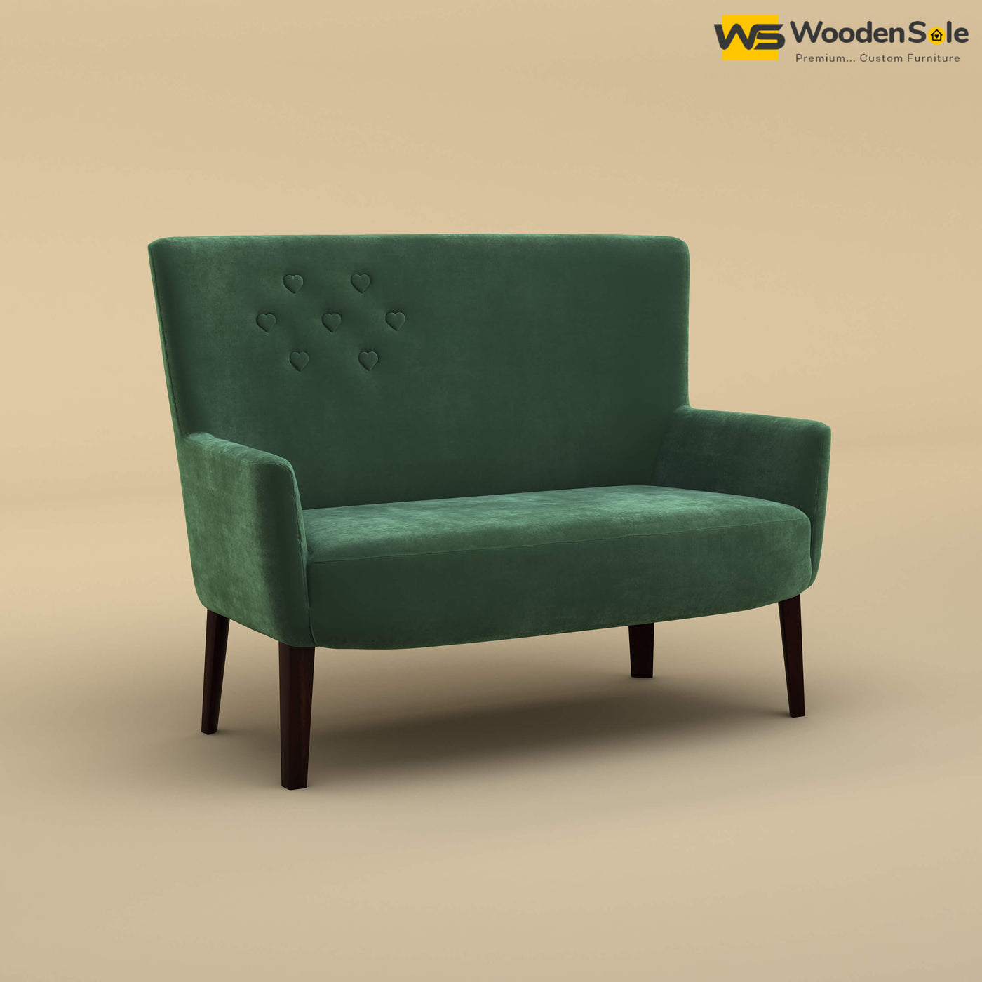 Dil Loveseat (Velvet, Forest Green)