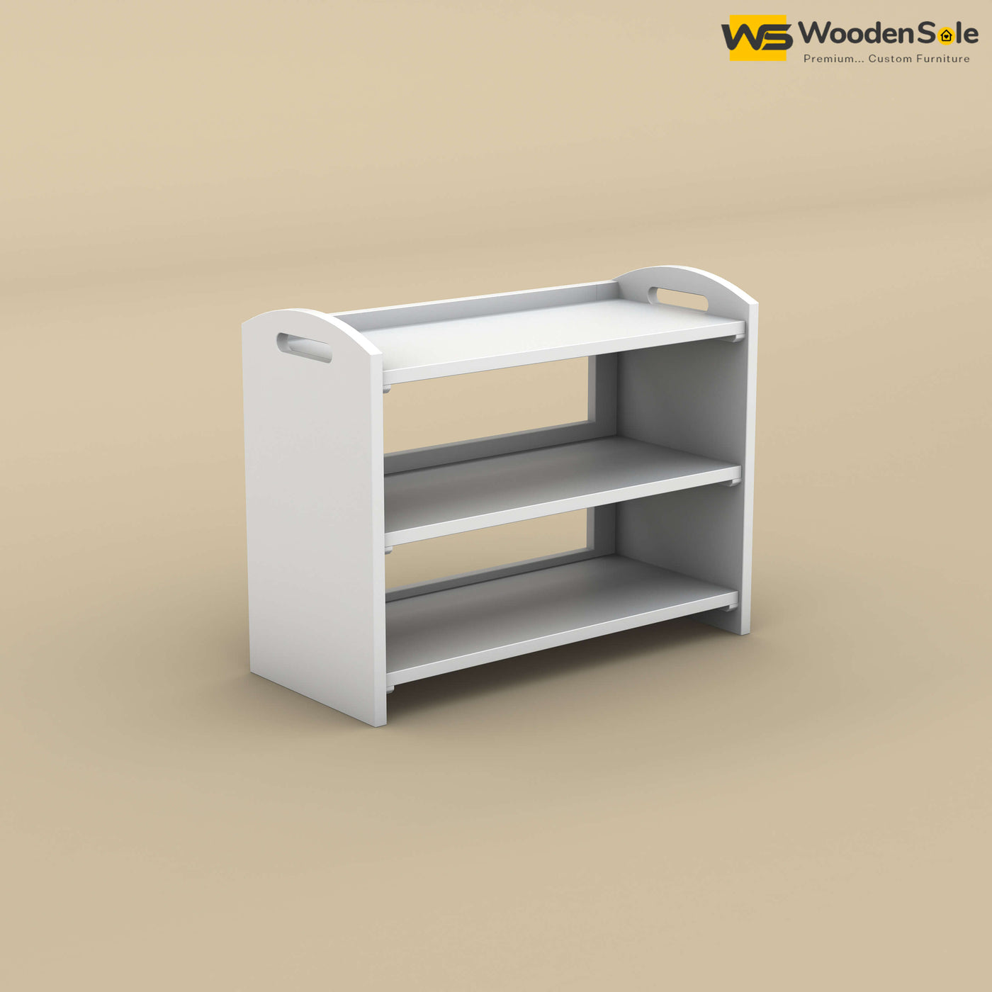 Strip Shoe Rack (White Finish)