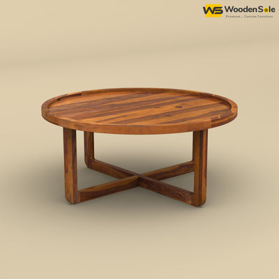 Dom Round Coffee Table (Honey Finish)