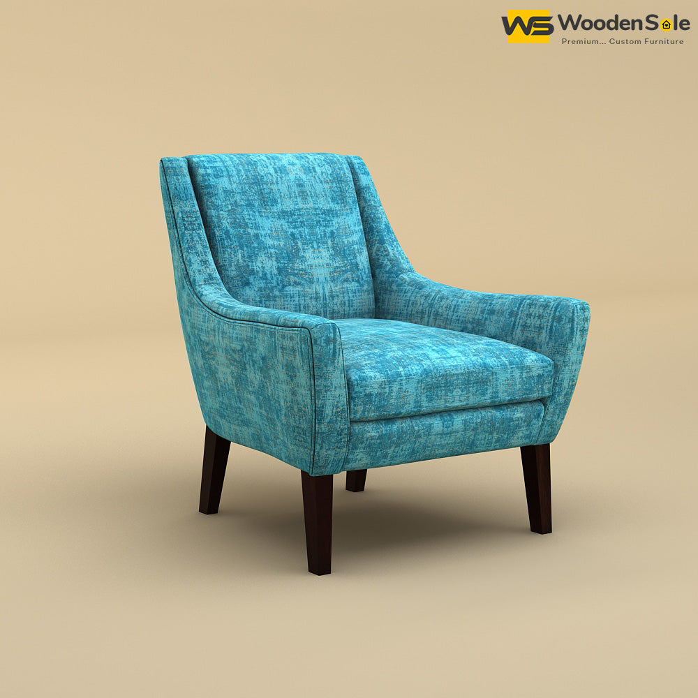 Oscar Lounge Chair (Cotton, Teal Blue)