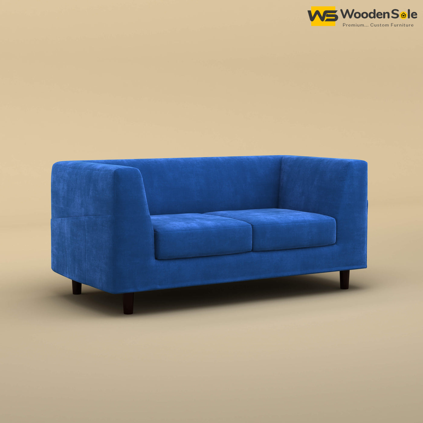 Hardik Loveseat (Velvet, Royal Blue)