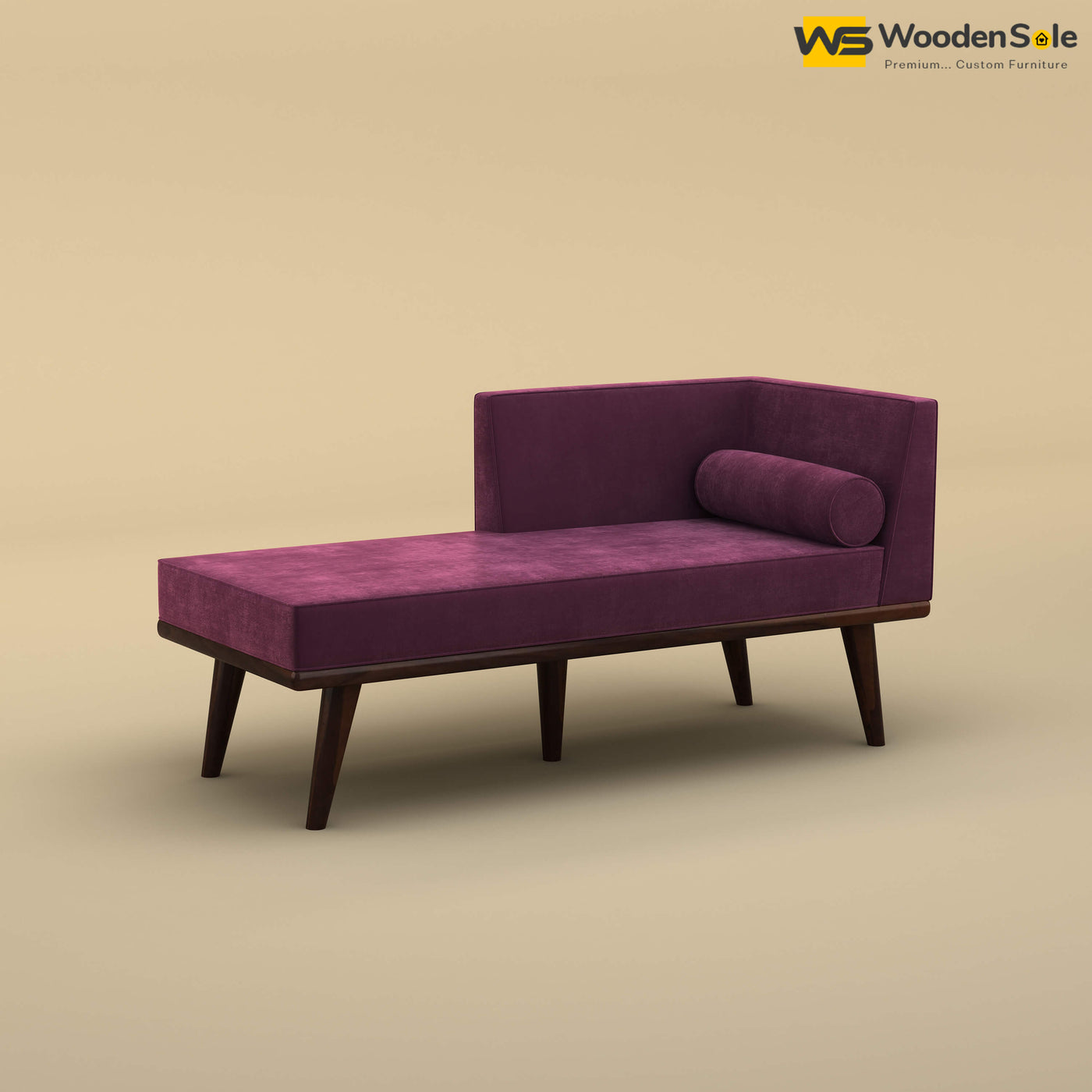 Sheher Chaise Lounge (Velvet, Dark Purple)