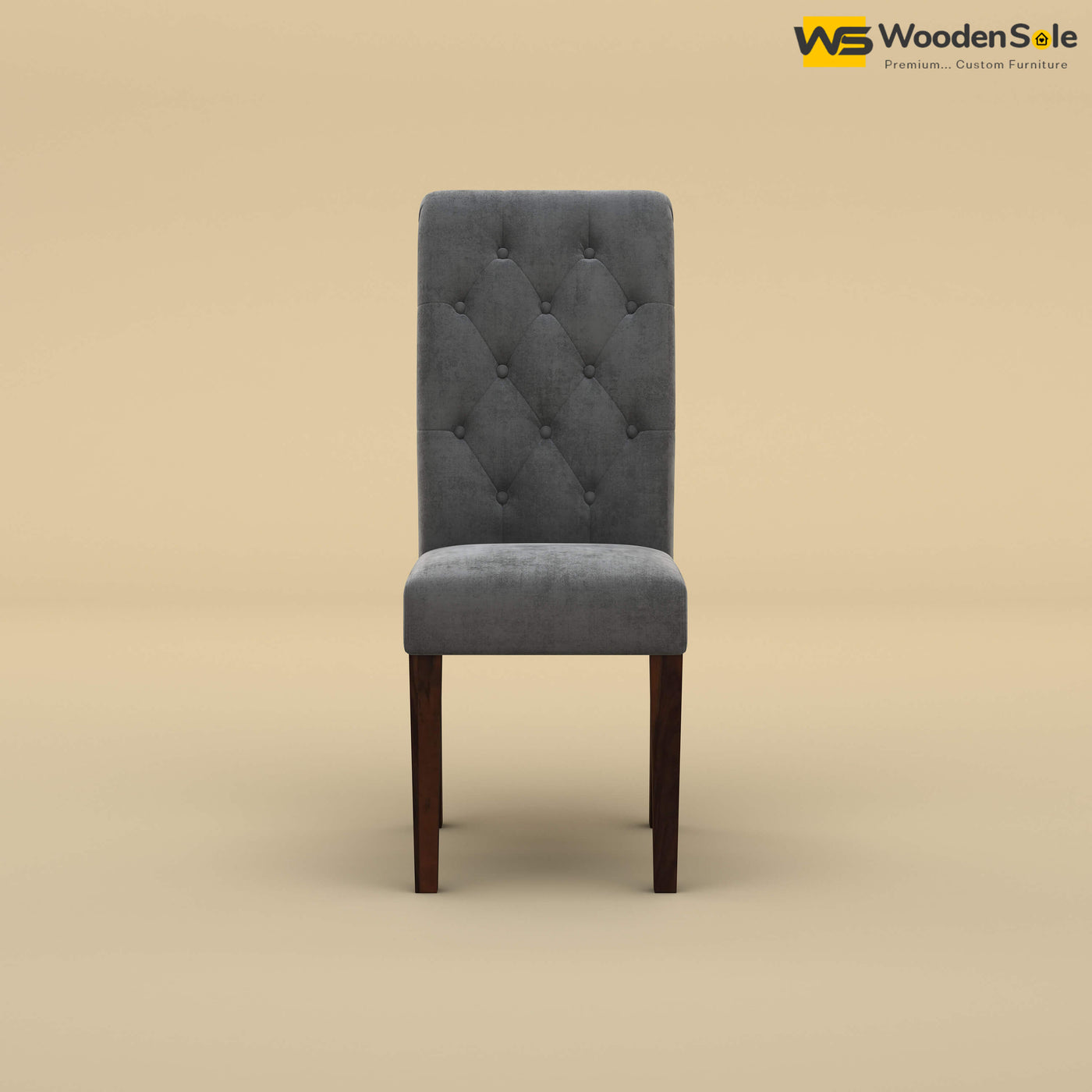 Elliot Dining Chair (Velvet, Charcoal Gray)