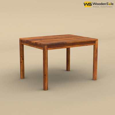 Madrid 4 Seat Dining Table Set (Honey Finish)