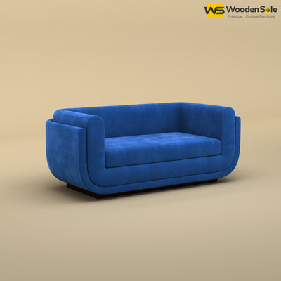 Vedant Two Seater Sofa (Velvet, Royal Blue)