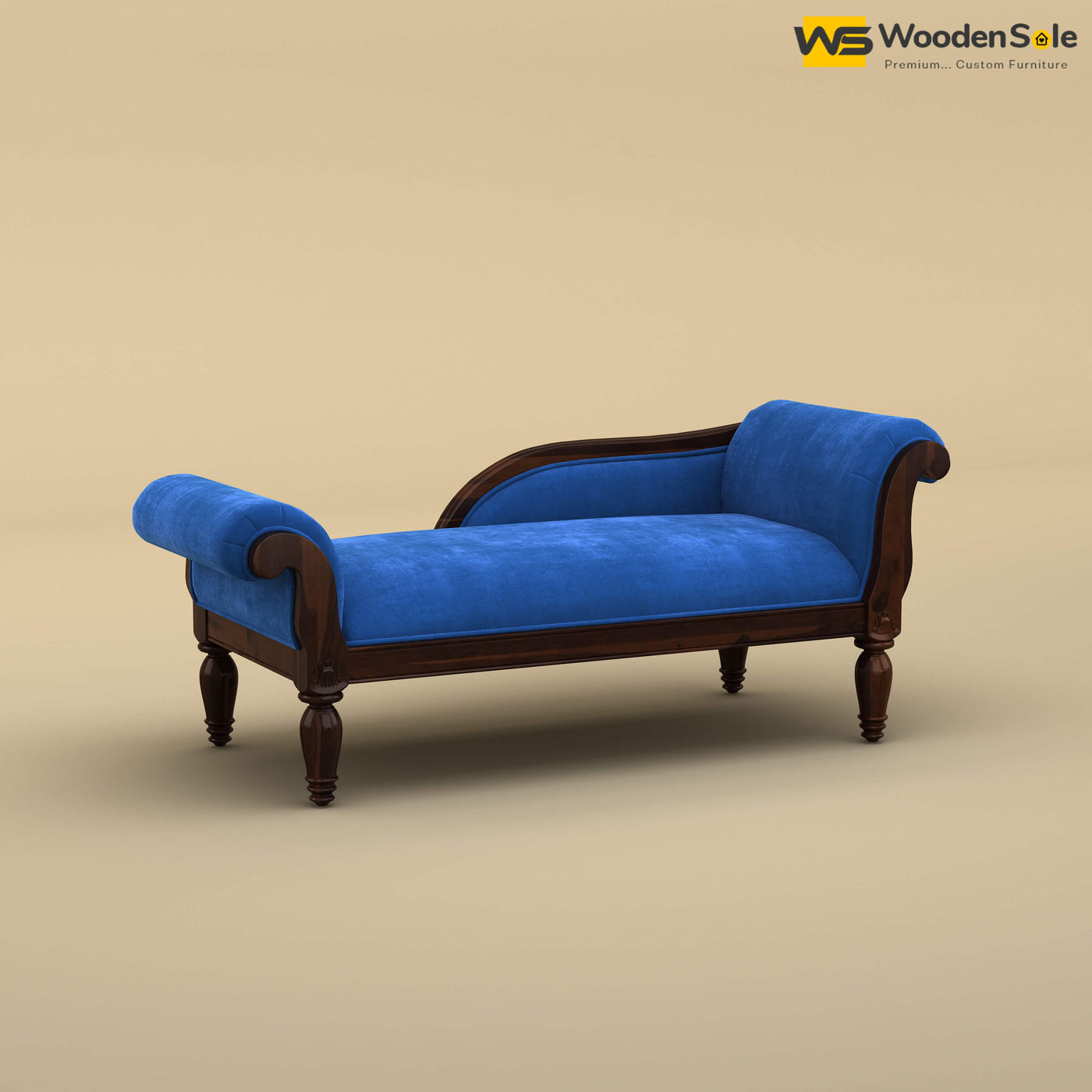 Virat Chaise Lounge (Velvet, Royal Blue)