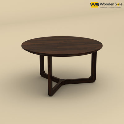 Trayo Round Coffee Table (Walnut Finish)