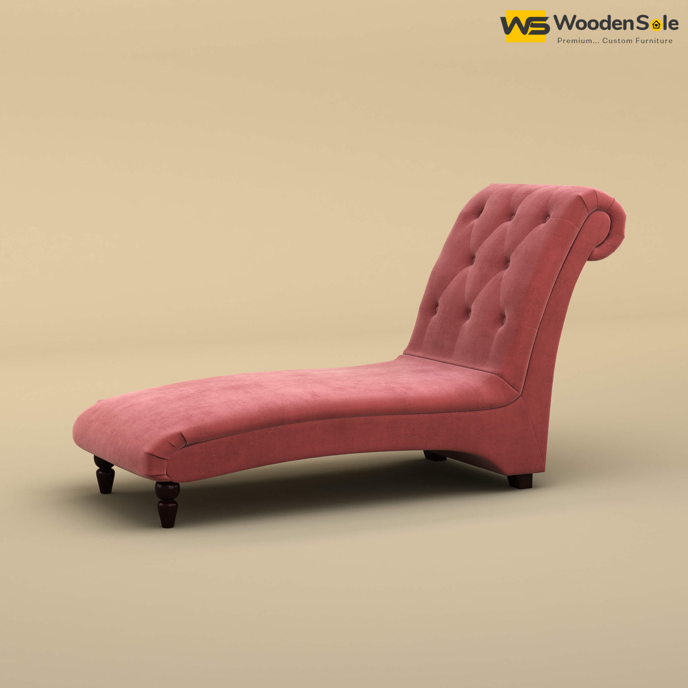 Turkish Chaise Lounge (Velvet, Pink)