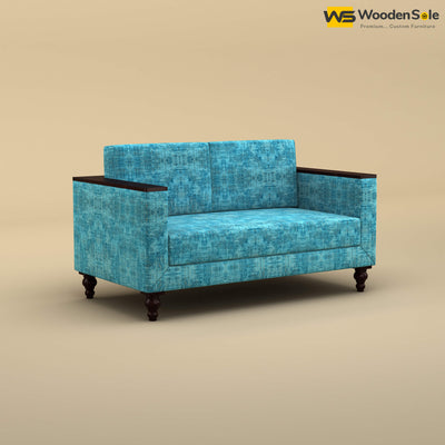 Tivoli 2 Seater Fabric Sofa (Cotton, Teal Blue)