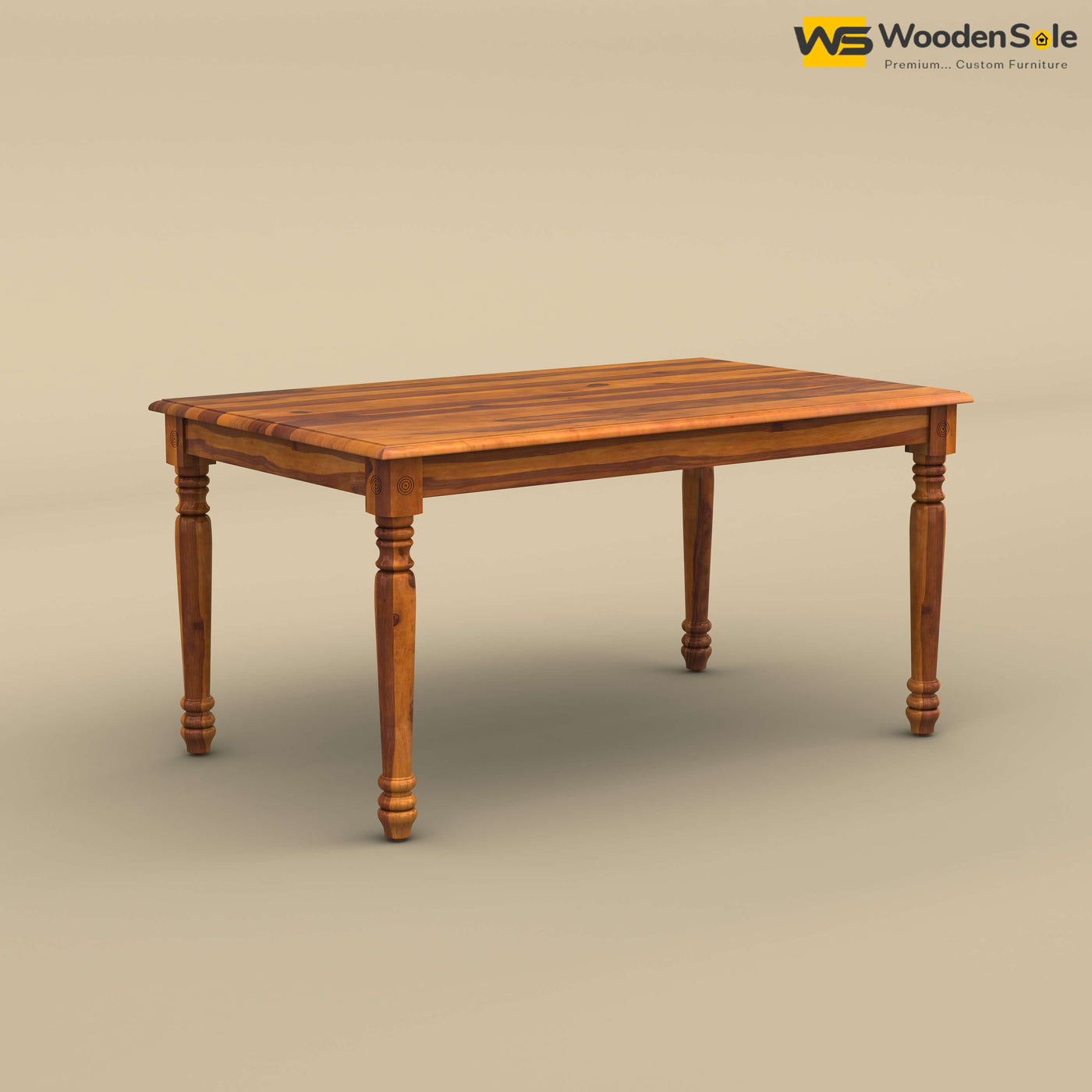 Engrave 6 Seater Dining Table (Honey Finish)