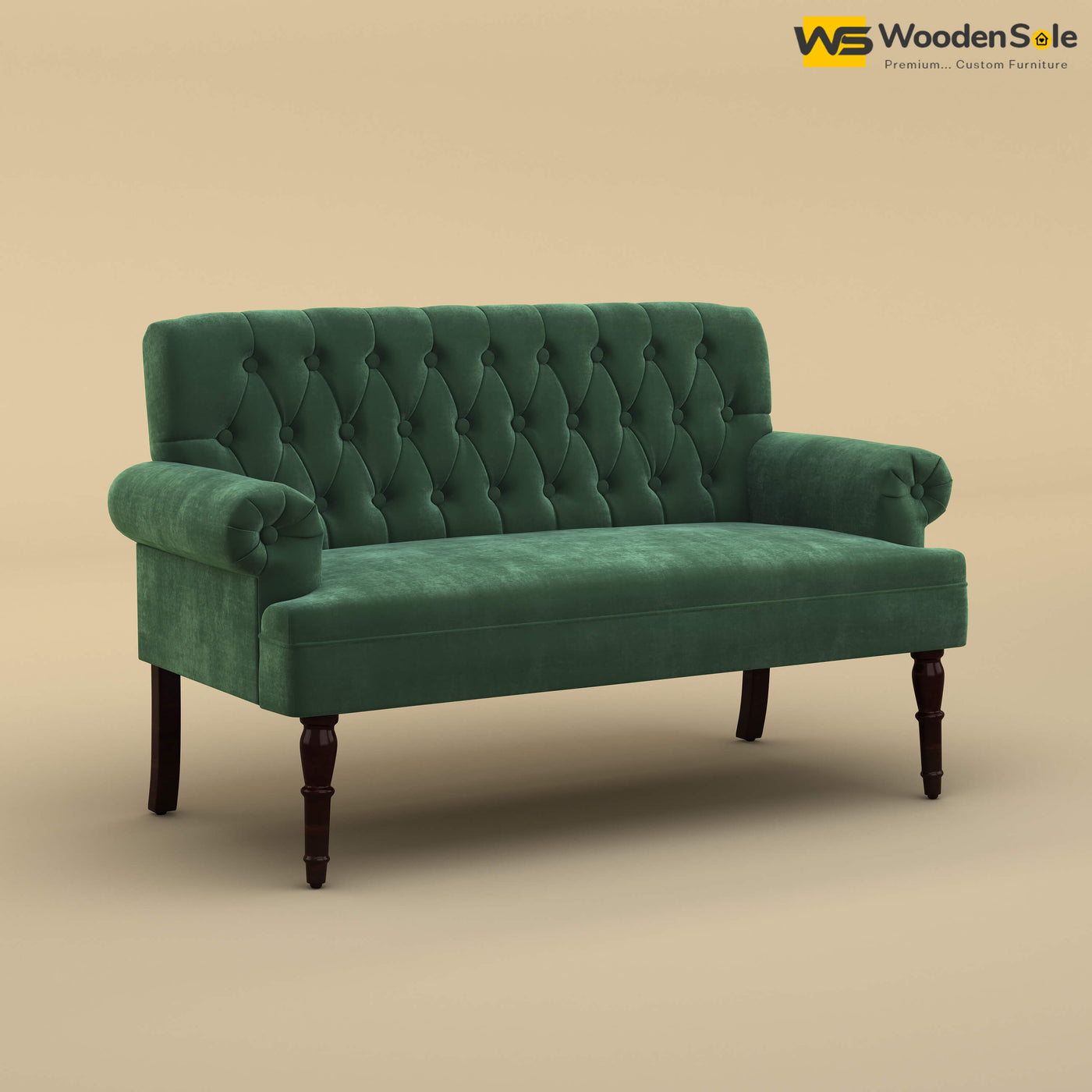 Chetas Love Chair (Velvet, Forest Green)