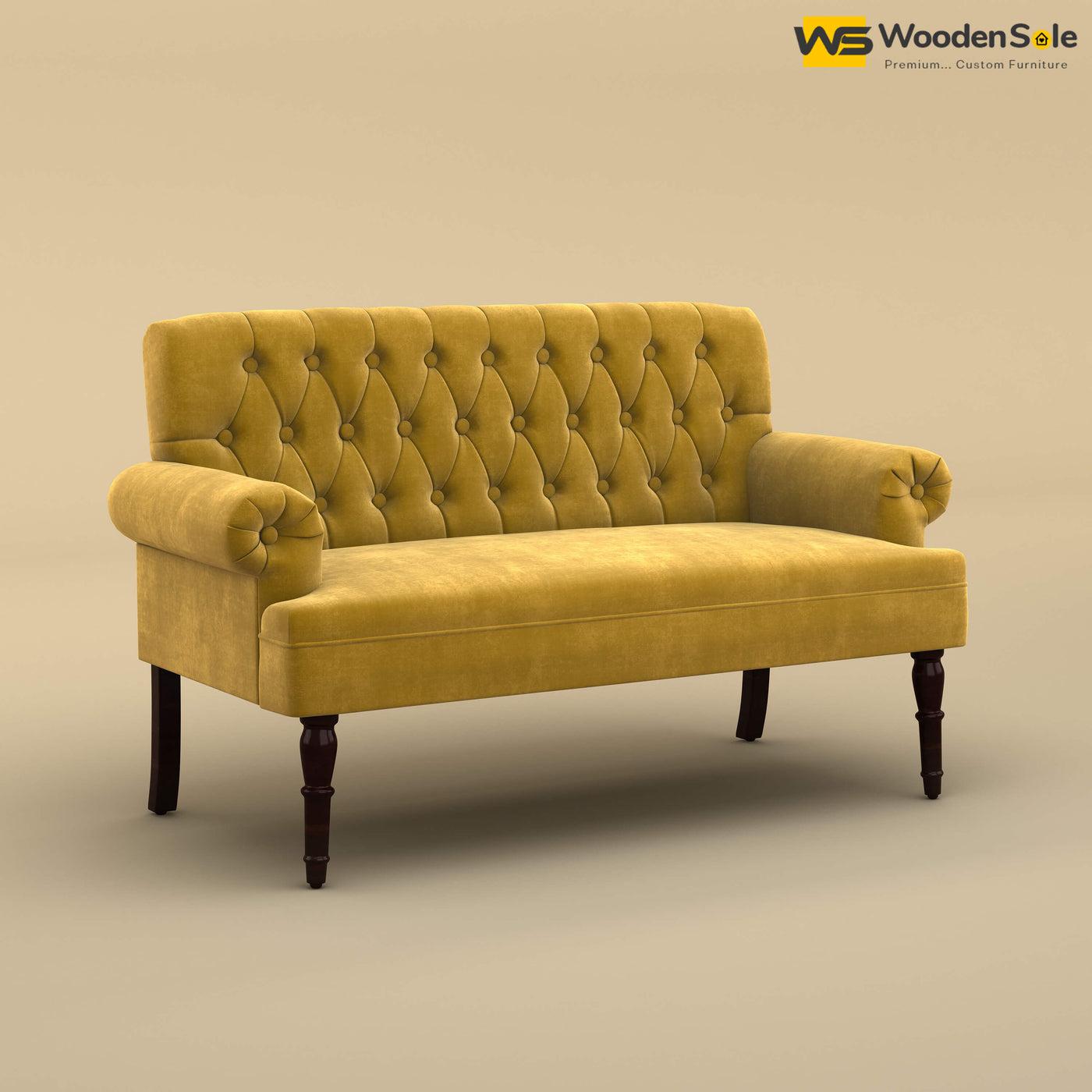 Chetas Love Chair (Velvet, Mustard Yellow)
