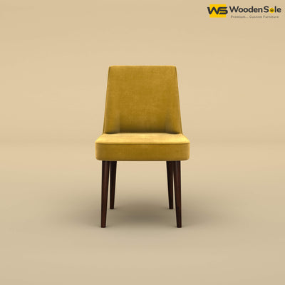 Hardik Dining Chair (Velvet, Mustard Yellow)