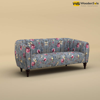 Amaya Three Seater Fabric Sofa (Cotton, Floral Printed)