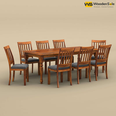 Martha 8 Seater Dining Table Set (Honey Finish)