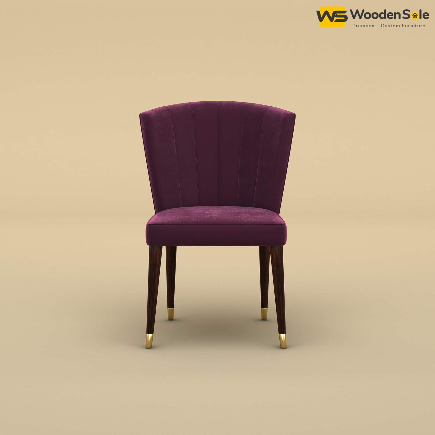 Julia Dining Chair (Velvet, Dark Purple)