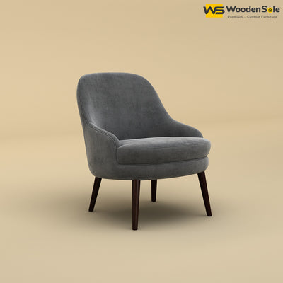 Lawson Lounge Chair (Velvet, Charcoal Gray)