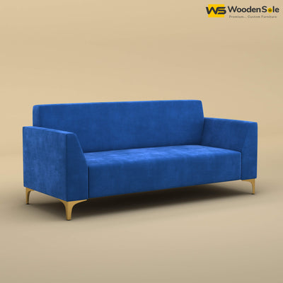 Nayobi 3 Seater Sofa (Velvet, Royal Blue)