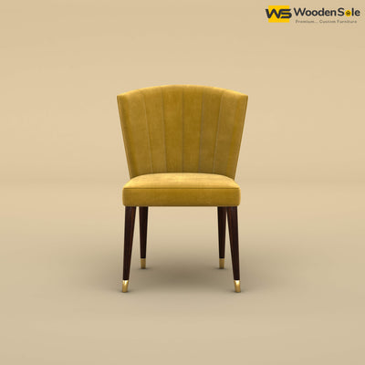 Julia Dining Chair (Velvet, Mustard Yellow)