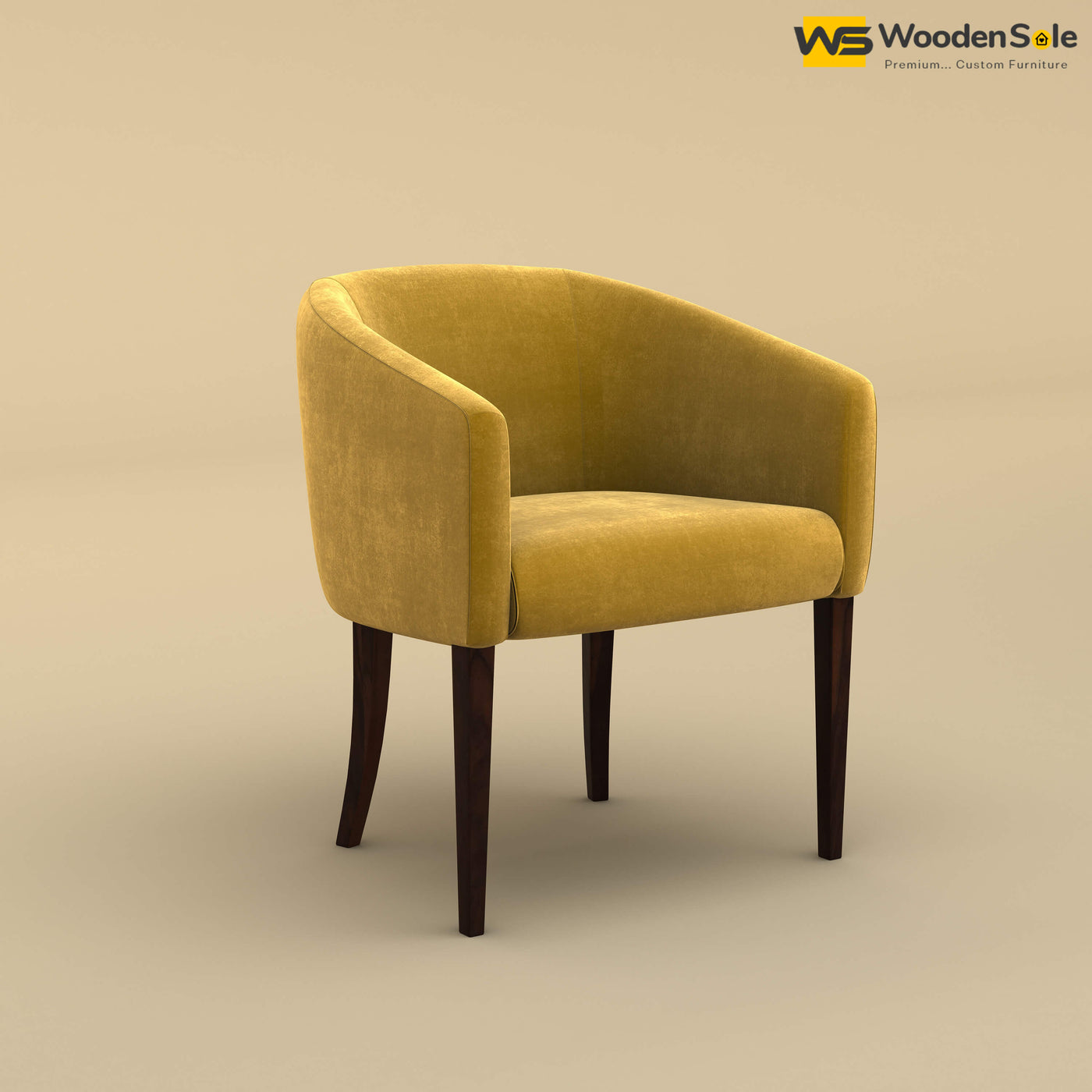 Florence Dining Chair (Velvet, Mustard Yellow)