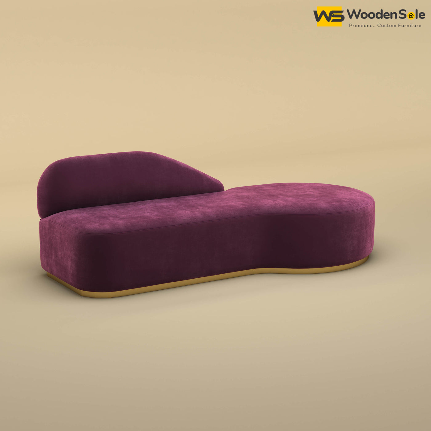 Pablo Premium Design Couch Sofa (Velvet, Dark Purple)